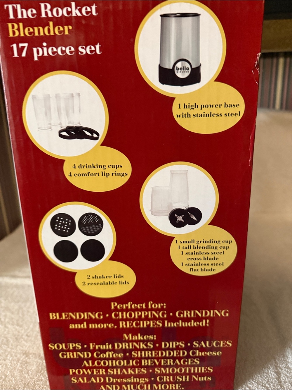 Bella Kitchen Silver Rocket Blender - 17-Piece Set - Picture 4 of 6